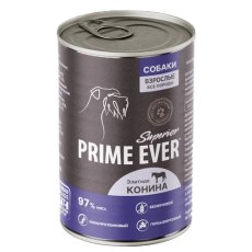 Prime Ever Superior / Влажный корм Прайм Эвер для собак Элитная конина (цена за упаковку)