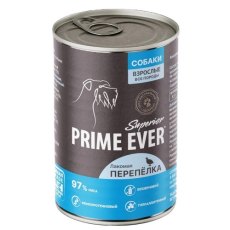 Prime Ever Superior / Влажный корм Прайм Эвер для собак Лакомая перепелка (цена за упаковку)