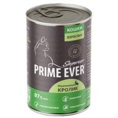 Prime Ever Superior / Влажный корм Прайм Эвер для кошек Изысканный кролик (цена за упаковку)