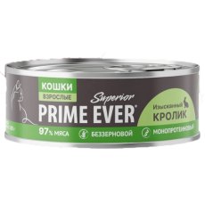 Prime Ever Superior / Влажный корм Прайм Эвер для кошек Изысканный кролик (цена за упаковку)