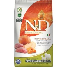 Farmina N&D Pumpkin Line Adult Medium & Maxi Boar & Apple Grain free / Сухой Беззерновой корм Фармина для взрослых собак Средних и Крупных пород Кабан с Яблоком и Тыквой