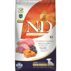 Farmina N&D Pumpkin Line Puppy Mini Pumpkin Lamb & Blueberry Grain free / Сухой Беззерновой корм Фармина для Щенков Мелких пород Ягненок с Черникой и Тыквой
