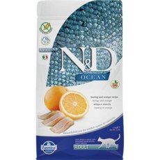 Farmina N&D Ocean Line Adult Herring & Orange Grain free / Сухой Беззерновой корм Фармина для взрослых кошек Сельдь с Апельсином