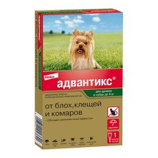 Elanco Адвантикс 40C / Капли на холку от Блох, Клещей и Комаров для Щенков и собак весом до 4 кг
