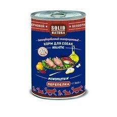 Solid Natura Holistic Monoprotein / Консервы Солид Натура Беззерновые для собак Перепёлка (цена за упаковку)