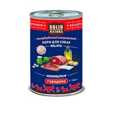 Solid Natura Holistic Monoprotein / Консервы Солид Натура Беззерновые для собак Говядина (цена за упаковку)