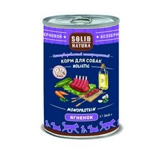 Solid Natura Holistic Monoprotein / Консервы Солид Натура Беззерновые для собак Ягнёнок (цена за упаковку)