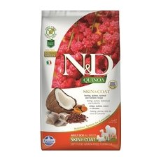 Farmina N&D Quinoa Line Skin & Coat Herring Grain free / Сухой Беззерновой корм Фармина для взрослых собак Здоровье Кожи и Шерсти Сельдь с Киноа