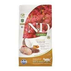 Farmina N&D Quinoa Line Skin & Coat Adult Quinoa Quail Grain free / Cухой Беззерновой корм Фармина для взрослых кошек Здоровье кожи и шерсти Перепел с Киноа