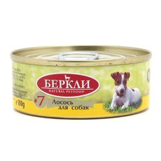 Berkley LOCAL Монопротеин №7 / Влажный корм Консервы Беркли для собак Лосось (цена за упаковку, Россия)