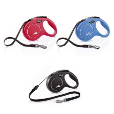 flexi New Classic M tape 5 m, for dogs up to 25 kg / Рулетка флекси для собак весом до 25 кг, лента 5 м