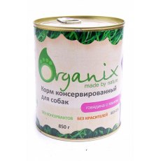 Organix Консервы для собак Говядина с языком (цена за упаковку)