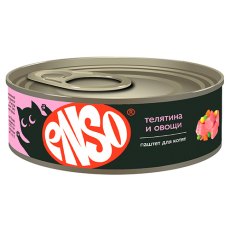Enso / Влажный корм Консервы Энсо для Котят Паштет с Телятиной и овощами (цена за упаковку)
