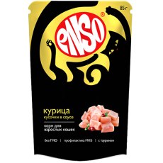 Enso / Влажный корм Паучи Энсо для взрослых кошек Курица кусочки в соусе (цена за упаковку)