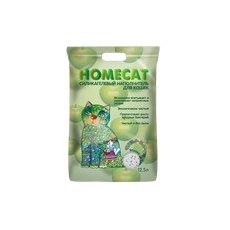 Homecat / Силикагелевый наполнитель Хоумкэт для кошачьего туалета аромат Яблоко
