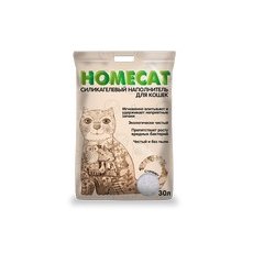 Homecat / Силикагелевый наполнитель Хоумкэт для кошачьего туалета Стандарт без запаха