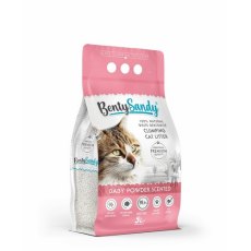 BentySandy Baby Powder / Комкующийся наполнитель Бенти Сэнди для кошачьего туалета с ароматом Детской присыпки