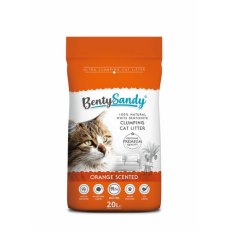 BentySandy Orange / Комкующийся наполнитель Бенти Сэнди для кошачьего туалета с ароматом Апельсина
