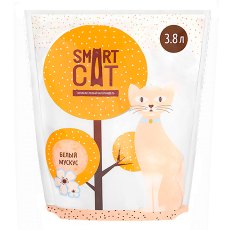 Smart Cat / Наполнитель Смарт Кэт для кошек Силикагелевый аромат Белый мускус