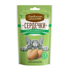Деревенские лакомства / Сердечки для кошек Здоровье Мочевыводящих путей и Почек