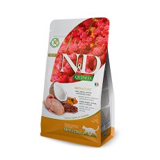 Farmina N&D Quinoa Line Skin & Coat Adult Quinoa Quail Grain free / Cухой Беззерновой корм Фармина для взрослых кошек Здоровье кожи и шерсти Перепел с Киноа