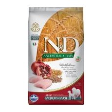 Farmina N&D Ancestral Grain Adult Medium & Maxi Chicken Spelt Oats Pomegranate / Сухой Низкозерновой корм Фармина для собак Средних и Крупных пород Курица с Гранатом