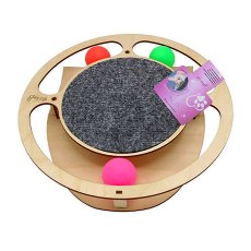 Glory Life / Игровой комплекс Глори Лайф для кошек Круг с шариками c Когтеточкой из Ковра