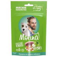 Molina / Мясное лакомство Молина для Щенков и собак всех пород Канапе из Утки и Яблока