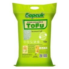 Барсик Tofu / Наполнитель для кошачьего туалета Зеленый чай комкующийся