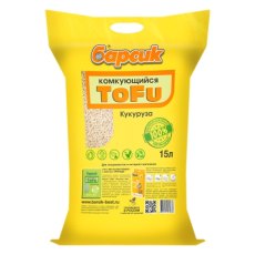 Барсик Tofu / Наполнитель для кошачьего туалета Кукуруза комкующийся
