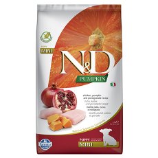 Farmina N&D Pumpkin Line Puppy Mini Chicken & Pomegranate Grain free / Сухой Беззерновой корм Фармина для Щенков Мелких пород Курица с Гранатом и Тыквой