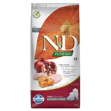 Farmina N&D Pumpkin Line Puppy Medium Maxi Chicken & Pomegranate Grain free / Сухой Беззерновой корм Фармина для Щенков Средних и Крупных пород Курица с Гранатом и Тыквой