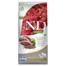 Farmina N&D Quinoa Line Neutered Adult Medium Maxi Duck Broccoli & Asparagus Grain free / Сухой Беззерновой корм Фармина для взрослых Стерилизованных собак Средних и Крупных пород Утка Брокколи и Спаржа