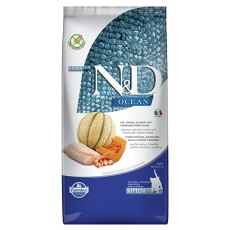 Farmina Kitten N&D Ocean Line Cod Shrimp Pumpkin & Cantaloupe Grain free / Сухой Беззерновой корм Фармина для Котят Треска Креветка Тыква и Мускусная дыня