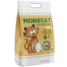 Homecat Eco line / Комкующийся наполнитель Хоумкэт для кошачьего туалета аромат Молоко