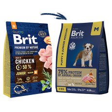 Brit Premium Puppy & Junior Medium / Сухой корм Брит Премиум для Щенков и Молодых собак Средних пород Курица