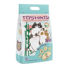 Toshiko / Комкующийся наполнитель Тошико для кошачьего туалета Древесный Зеленый чай