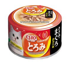 Inaba Ciao Toromi / Консервы Инаба для кошек Куриное филе с тунцом магуро со вкусом морского гребешка в бульоне (цена за упаковку, Китай)