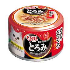 Inaba Ciao Toromi / Консервы Инаба для кошек Куриное филе и тунец магуро с добавлением сурими в бульон (цена за упаковку, Китай)