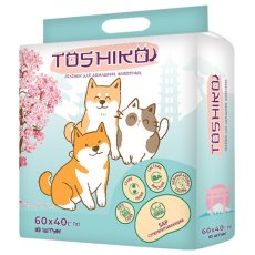 Toshiko / Пеленки Тошико для домашних животных впитывающие одноразовые с ароматом Сакуры 60 х 40 см
