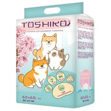 Toshiko / Пеленки Тошико для домашних животных впитывающие одноразовые с ароматом Сакуры 60 х 60 см