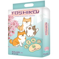 Toshiko / Пеленки Тошико для домашних животных впитывающие одноразовые с ароматом Сакуры 60 х 60 см