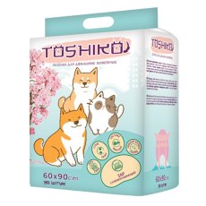 Toshiko / Пеленки Тошико для домашних животных впитывающие одноразовые с ароматом Сакуры 60 х 90 см