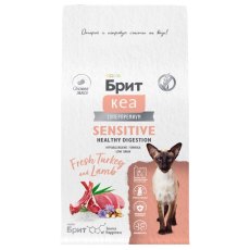 Брит Кеа Sensitive Healthy Digestion Turkey Lamb / Сухой корм для взрослых кошек с Чувствительным пищеварением Индейка Ягненок