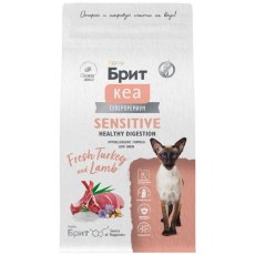 Брит Кеа Sensitive Healthy Digestion Turkey Lamb / Сухой корм для взрослых кошек с Чувствительным пищеварением Индейка Ягненок
