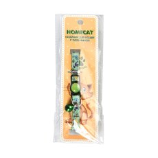 Homecat / Ошейник Хоумкэт для кошек с бубенчиком Динозавры зеленый