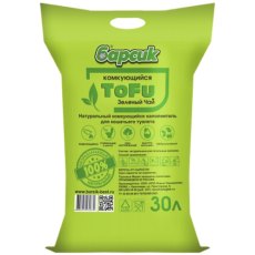Барсик Tofu / Наполнитель для кошачьего туалета Зеленый чай комкующийся