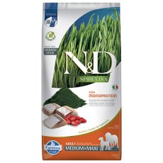 Farmina N&D GF Spirulina Herring & Wolfberry Adult Medium & Maxi / Сухой корм Фармина для собак Средних и Крупных пород Сельдь и ягоды годжи