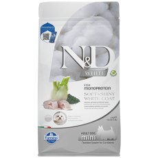 Farmina N&D White Sea Bass Spirulina & Fennel Adult Mini / Сухой корм Фармина для взрослых собак Мелких пород Сибас и фенхель