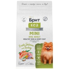 Брит Кеа Mini Adult Healthy Skin & Shiny Coat / Сухой корм для взрослых собак Мелких пород для Здоровой Кожи и Шерсти Лосось индейка